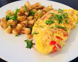 รูปขั้นตอนการทำที่ 4 ของ Fried potatoes and omelette🍳🧀🥔