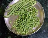 A picture of step 1 of Fresh Beans, Sprouts, Potatoes Stir-fry.