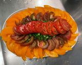 Une image de l'étape 10 de Salade de tomates tricolores aux oignons nouveaux et fromage frais.
