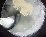 A picture of step 2 of Bandar or Thokkudu Laddus.