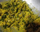 A picture of step 2 of Aloo Maithi (Fenugreek) leaves stuff Paratha.