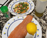 Foto del paso 1 de la receta: Filete de salmón con panache de verduras