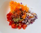 A picture of step 2 of Bhel puri.