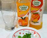 A picture of step 1 of Orange mango refreshing drink.