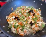 A picture of step 3 of Filipino Vegetable Lumpia.