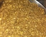 A picture of step 5 of Besan with dry fruits.