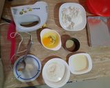 Foto langkah ke 1 dari resep Pandan Steamed Roll Cake, 1 telur irit bahan.