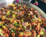 A picture of step 4 of Black Chana chaat.