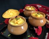 A picture of step 3 of Mango Bhapa Doi (Steamed Mango Yoghurt).