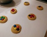 A picture of step 4 of Smarties Cookies 🍪 (aka M&M cookies).