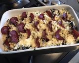 Une image de l'étape 7 de Gratin de riz aux trompettes de la mort bœuf séché et parmesan.