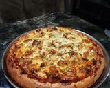 A picture of step 14 of Chicken Pizza without oven.