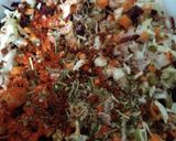 A picture of step 2 of Masala papad.