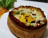 A picture of step 5 of Cheesy Egg with Baked Bread Bowl.