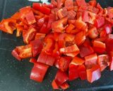 A picture of step 3 of Chicken with Cashews, Bell Peppers, and Carrots.