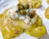 Foto del paso 6 de la receta: Patatas crujientes con queso y mayonesa de aguacate y cebolla