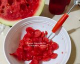 Foto langkah ke 3 dari resep Es Semangka Merah Putih.