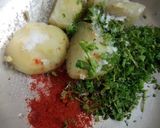 A picture of step 1 of Aloo paratha.