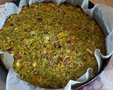 Foto del paso 4 de la receta: Pastel salado de queso de cabra, mozzarella y lacón