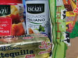 Palitos integrales con cebolla, chile dulce y jamón