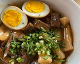Hình bước làm 7 của món Tteobokki Hàn Quốc kết hợp GIÒ BÒ ngày Tết (super easy)