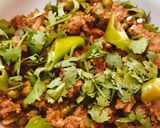 A picture of step 8 of Qeema Matar.