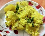 A picture of step 3 of Aloo bhapa.