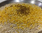A picture of step 1 of Dahi bhalla.