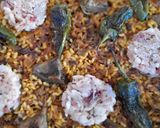Foto del paso 13 de la receta Arroz seco de pies de cerdo, alcachofas y pimientos del padrón