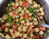A picture of step 2 of Chick pea Salad.
