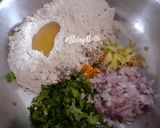 A picture of step 1 of Koki (Sindhi Special Breakfast).