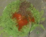 A picture of step 2 of Green potato Pakorda.