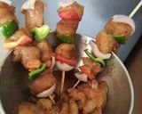 A picture of step 1 of Shashlik Penne Pasta.