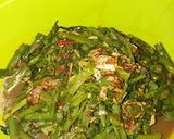 Foto langkah ke 3 dari resep Tumis kangkung kacang panjang terasi pedas,.
