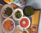 A picture of step 1 of Mixed spaghetti #4weeks challenge.