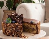 صورة لخطوة 6 من وصفة طورطة الشوكولاتة و جوز Tarte au chocolat et noix