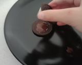 A picture of step 5 of Mylees double chocolate Oreo biscuit.