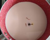 A picture of step 7 of Kesar Rasmalai.