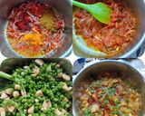 A picture of step 3 of French Beans and Brinjal Curry.