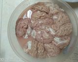 A picture of step 1 of Goat brain curry#mystaplefood#4wkschallenge.