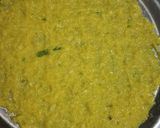 A picture of step 2 of Mungdal Khandvi roll.