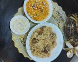 A picture of step 2 of Zarda sweet rice.