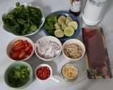 รูปขั้นตอนการทำที่ 1 ของ "ยำทูน่าสดวอเตอร์เครส" 🥗🐟☘Spicy Raw Tuna Salad with Watercress