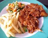 Foto langkah ke 7 dari resep Steak ayam saus barbeque.