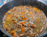 Une image de l'étape 15 de Lentilles vertes au lard, pommes fruits et carottes.