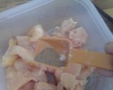 A picture of step 1 of Chicken manchurian.