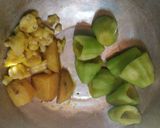 A picture of step 1 of Stuffed Pointed guard Gravy (Parwal curry).