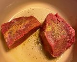 A picture of step 1 of Pot roast in a Dutch oven.