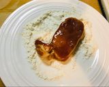 香煎里肌佐地瓜鮮蝦花的食譜步驟4照片