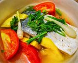 Hình bước làm 5 của món Canh Cá Chim Nấu Ngót